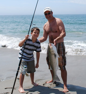Spring fishing from the shore