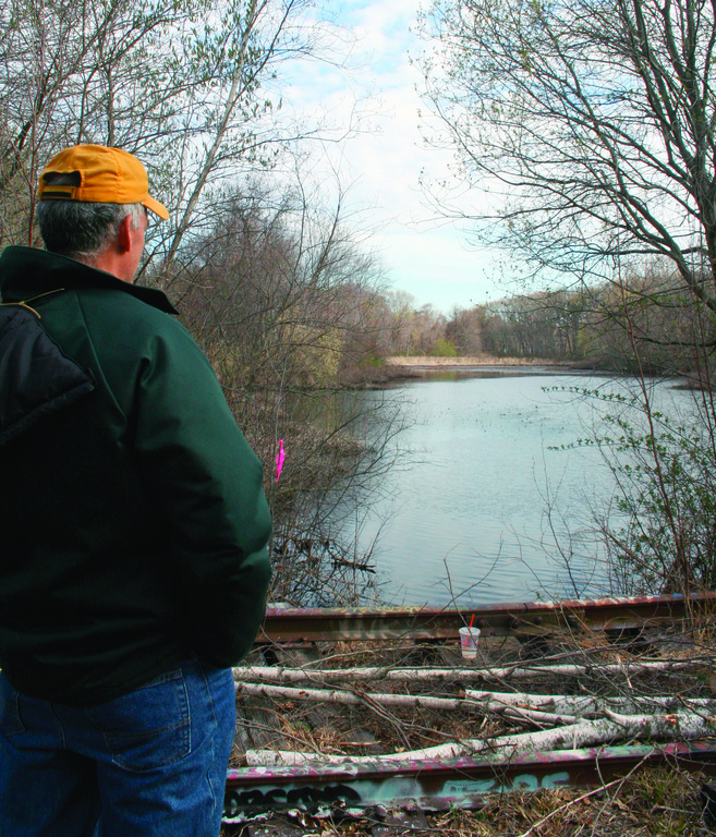 PARKS PLAN FOR THE FUTURE: Ward 1 Councilman Steve Stycos looks out at the Bellefont Pond, one of the areas identified under the recently passed Parks Plan.