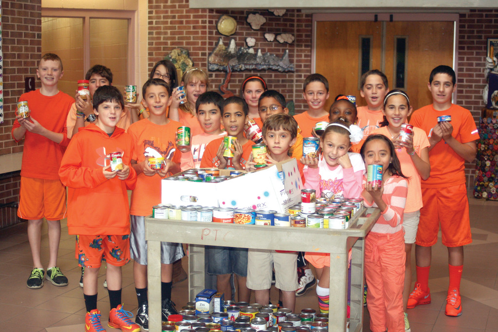 STUDENT COUNCIL LEADS THE WAY: The student council at Hope Highlands Elementary School ran the Go Orange Day, bringing in food and monetary donations for No Kid Hungry.