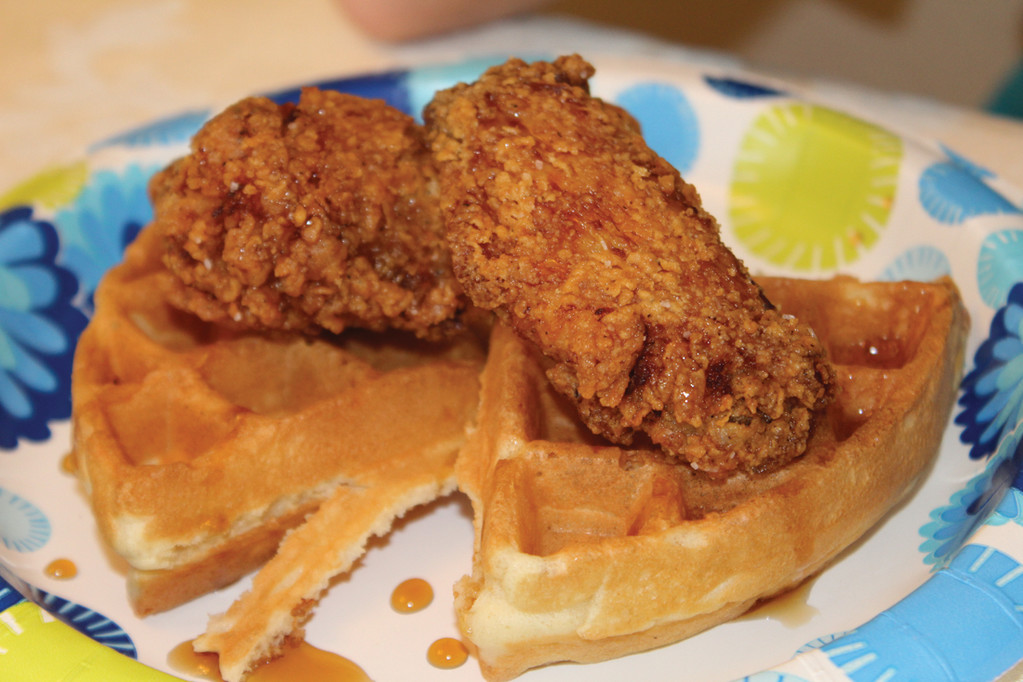 EASTERN SEABOARD EATING: Part of the fun of traveling is getting to try out some of the regional dishes that different states are known for. In North Carolina, we had the opportunity to try chicken and waffles for breakfast. It was fantastic!