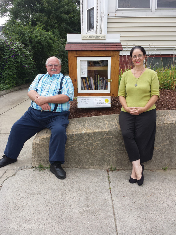 LITTLE FREE LIBRARIANS: Chloe and Jim Rigg have joined the thousands of people all over the world who have added a Little Free Library to their property.
