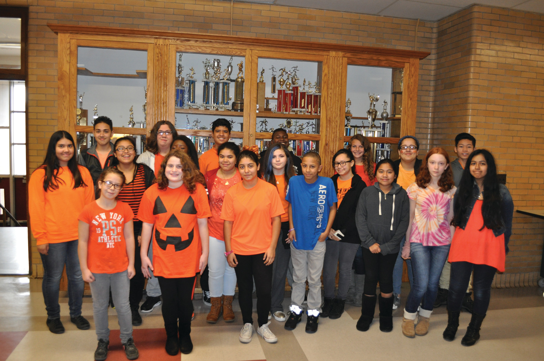 UNITING FOR KINDNESS: Hugh B. Bain Middle School combined its “Go Orange” drive with Unity Day on Oct. 29.