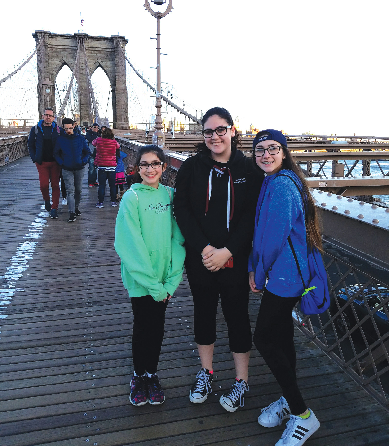 CHECKING IT OFF THE BUCKET LIST: Walking the Brooklyn Bridge at sunset was something we will always remember doing and was a highlight of the trip. It was one of the free things I had found when I researched free things to do in New York City.