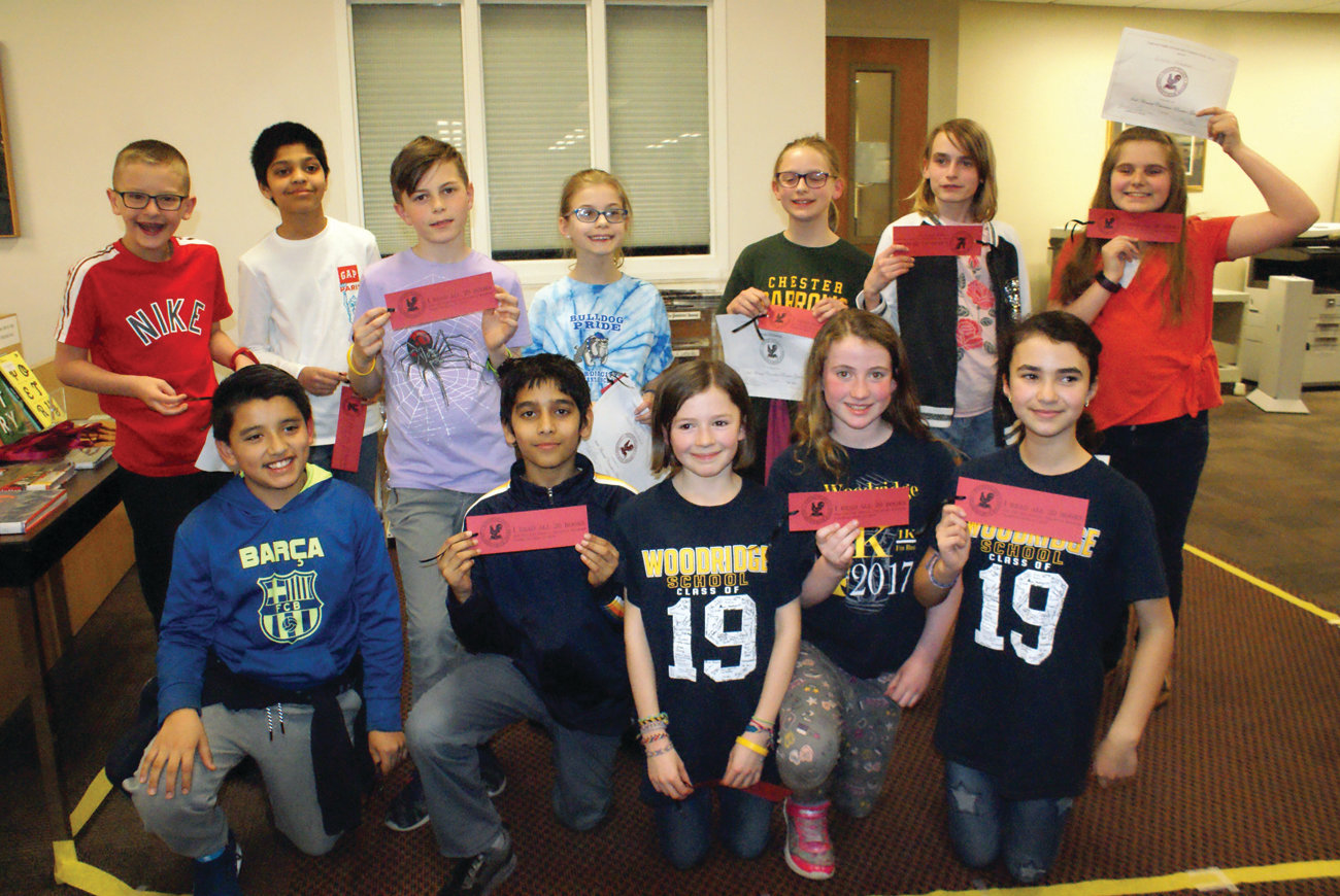 GOOD READERS: Several of the students who participated in The Rooster Games read all 20 books on the Rhode Island Children’s Book Award nominees list.