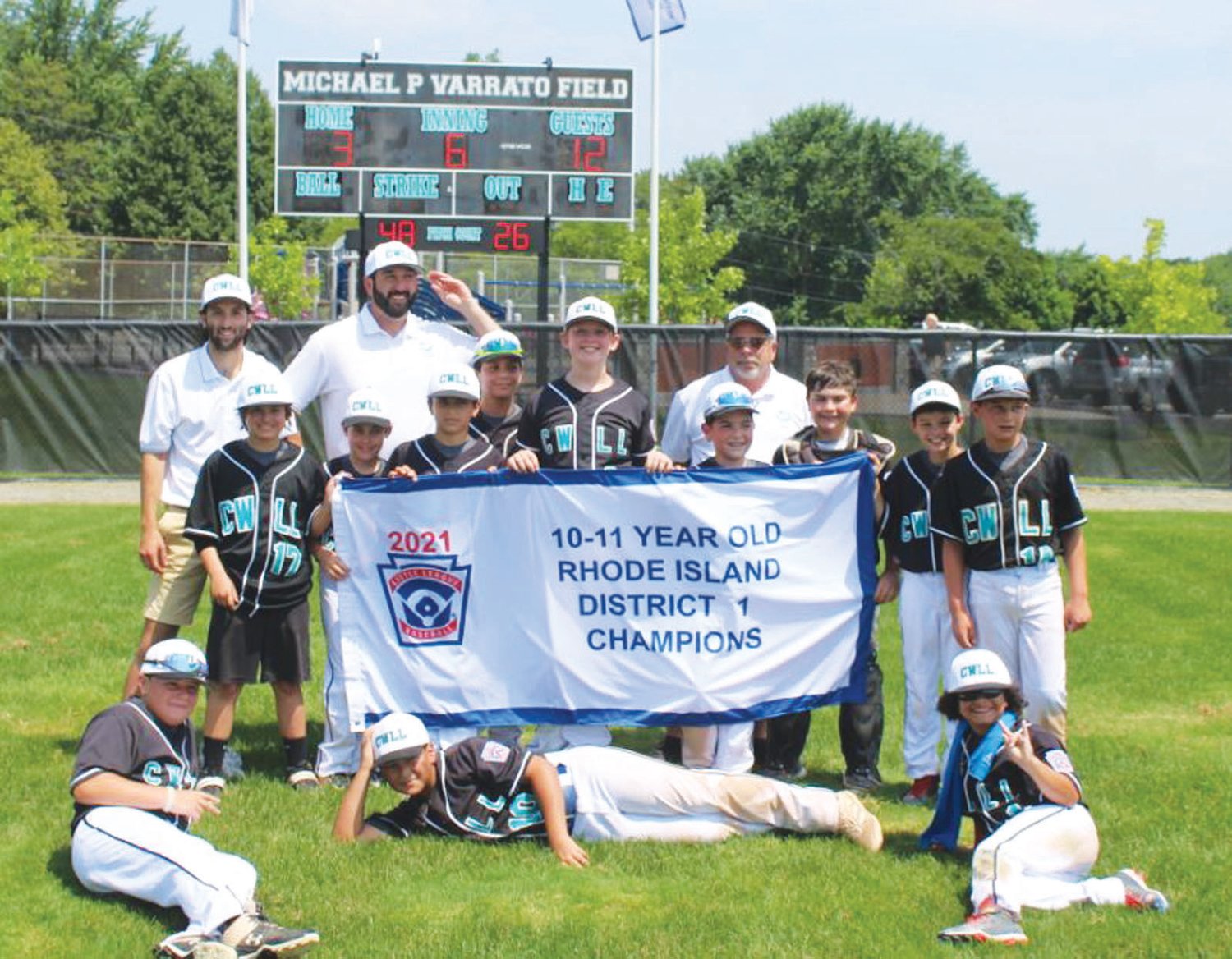 CHAMPS: The Cranston Western 11’s that won the District I title.