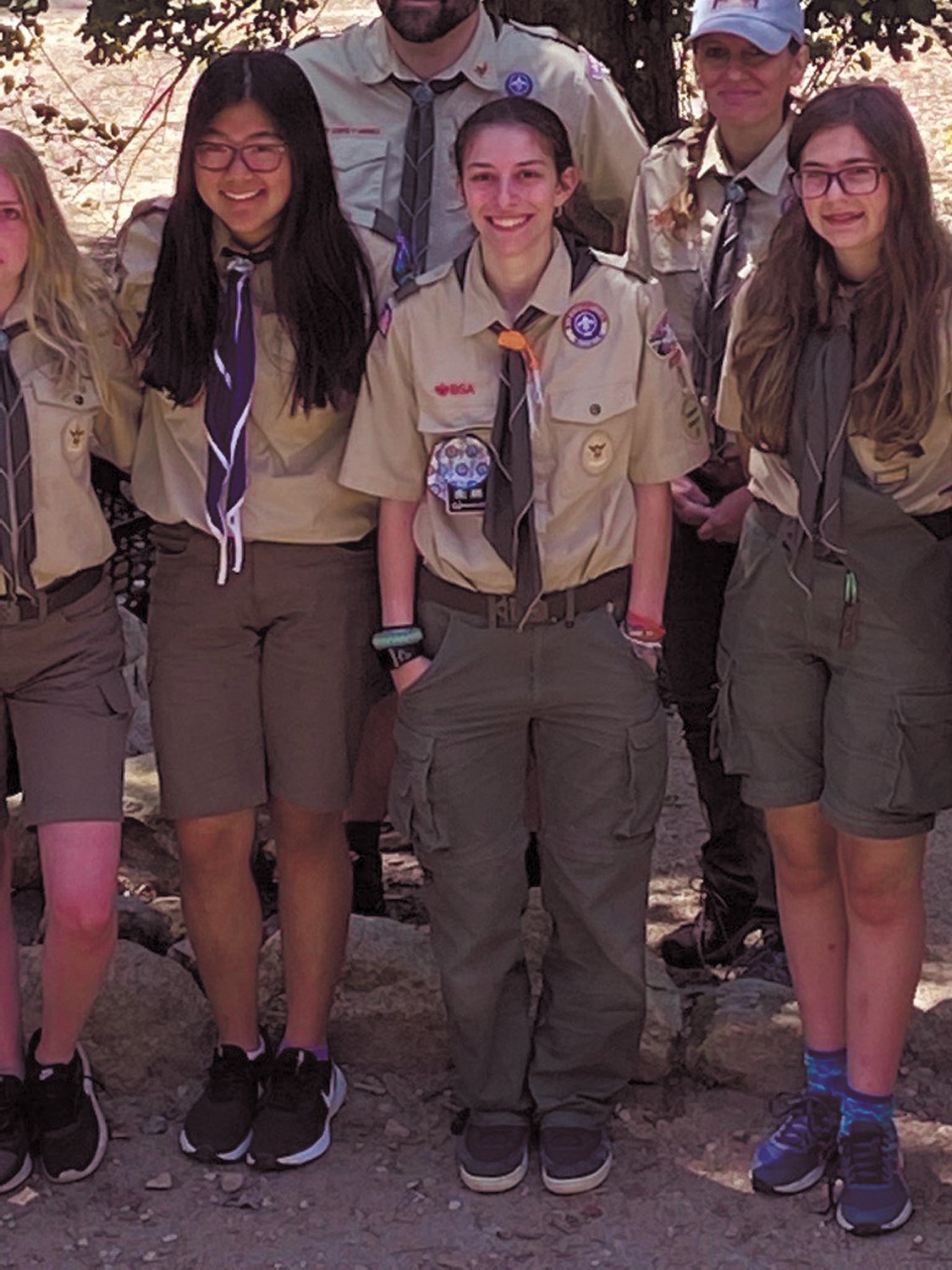 Emma Capirchio with other Scouts.