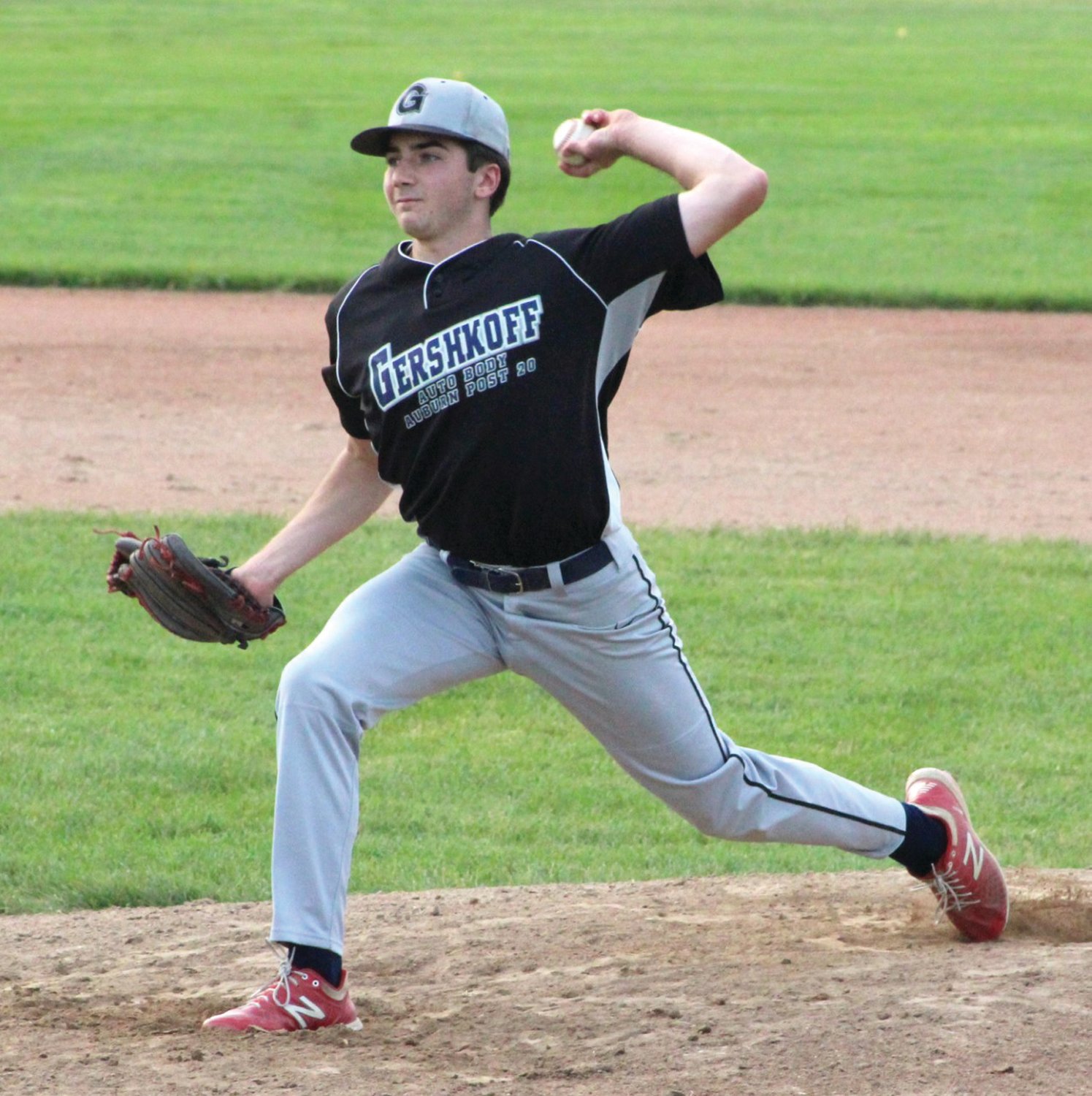 ON THE BUMP: Gershkoff’s Nick Masse delivers a pitch last week. (Photos by Ryan D. Murray)