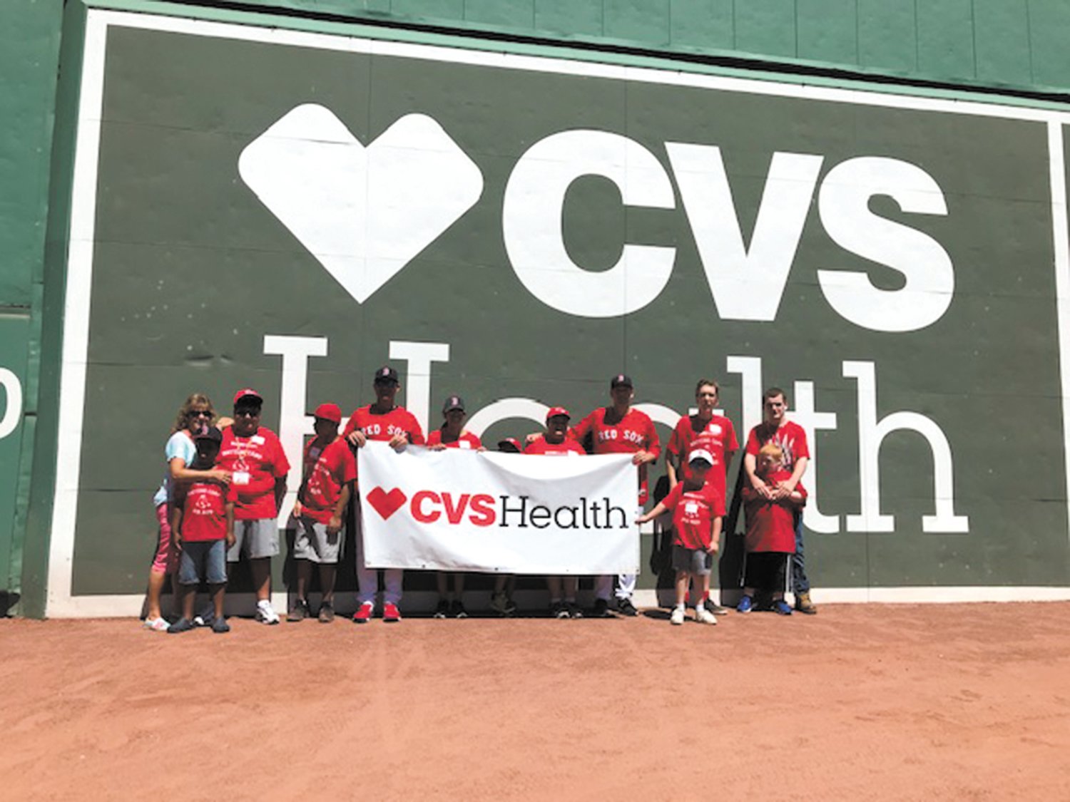 GREEN MONSTER: The Challengers during their 2018 trip to Fenway Park. (Photo courtesy Amy Sencer)