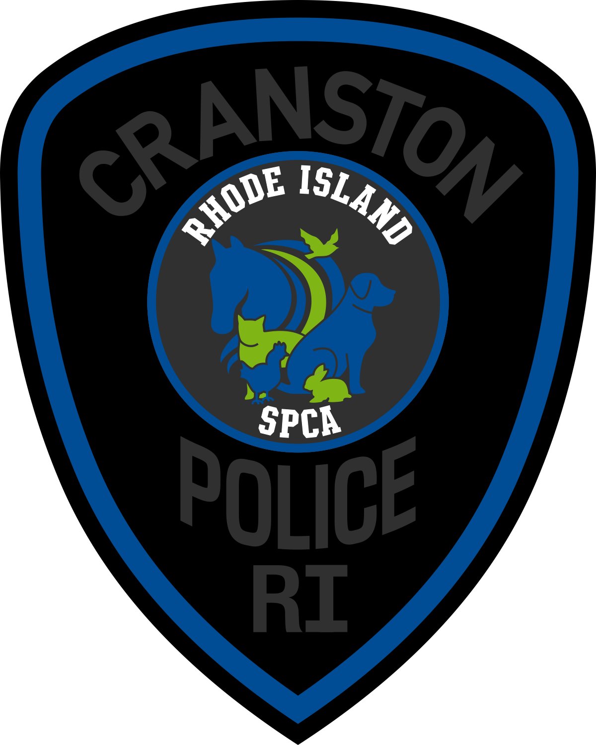 New police patch supports organization fighting animal abuse, neglect |  Cranston Herald