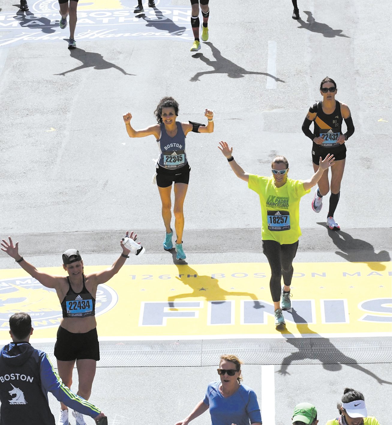 RUNNING BOSTON: Shannon Krasnowiecki as she completed the 2022 Boston Marathon. (Submitted photos)
