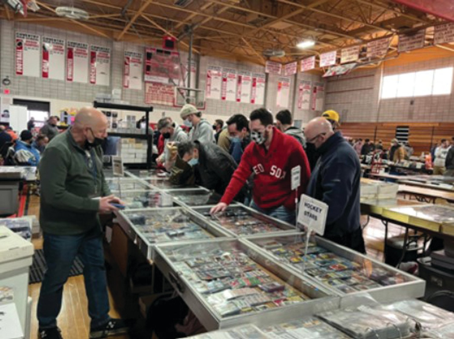 BACK AT IT: Rich Budnick from America’s Pastime in Fair Lawn, NJ is a regular at the National and a regular at the Cranston Sports Card Show always drawing a crowd at his tables selling vintage, modern, graded, stars, & commons. (Submitted photos)